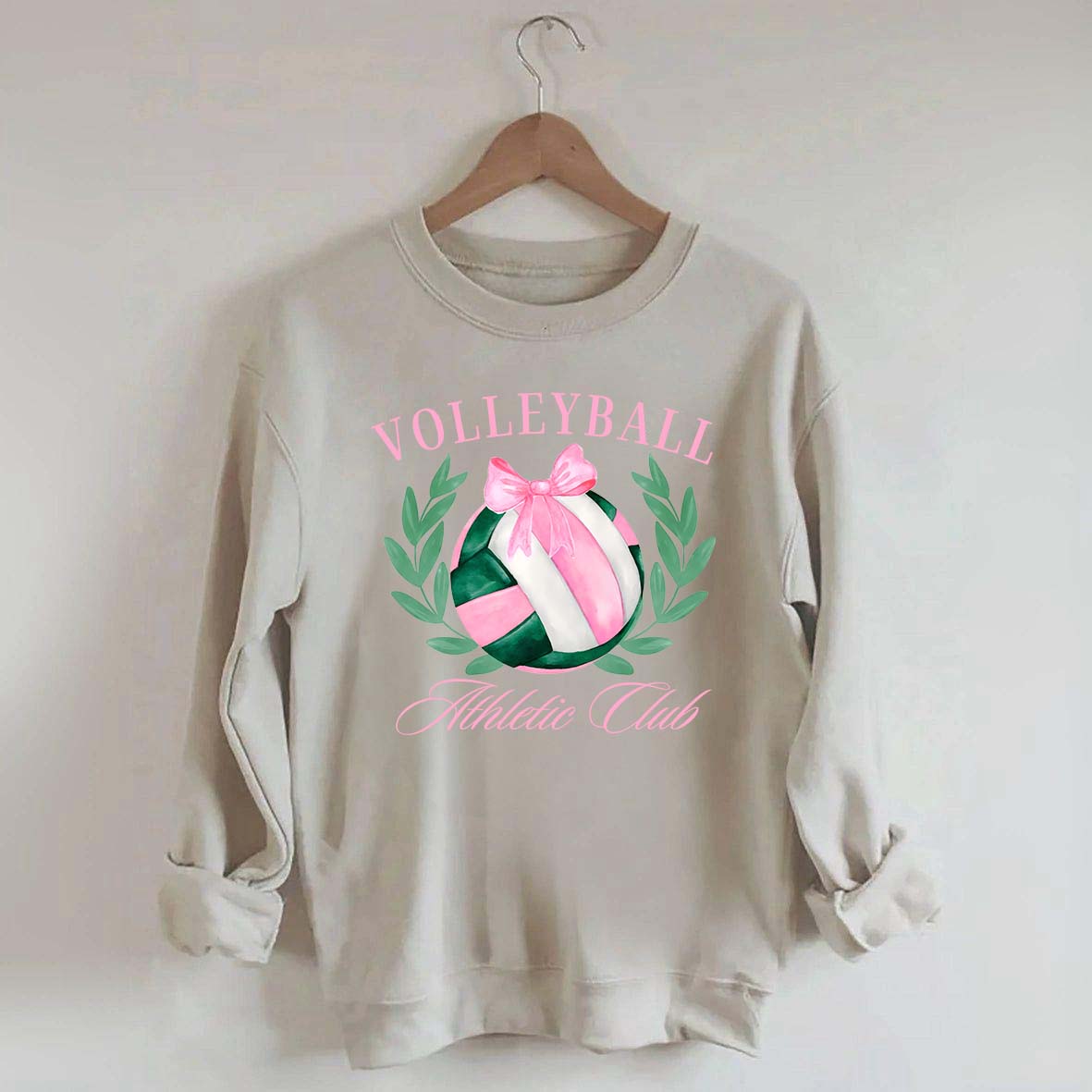 Coquette Bow Volleyball Preppy Sweatshirt