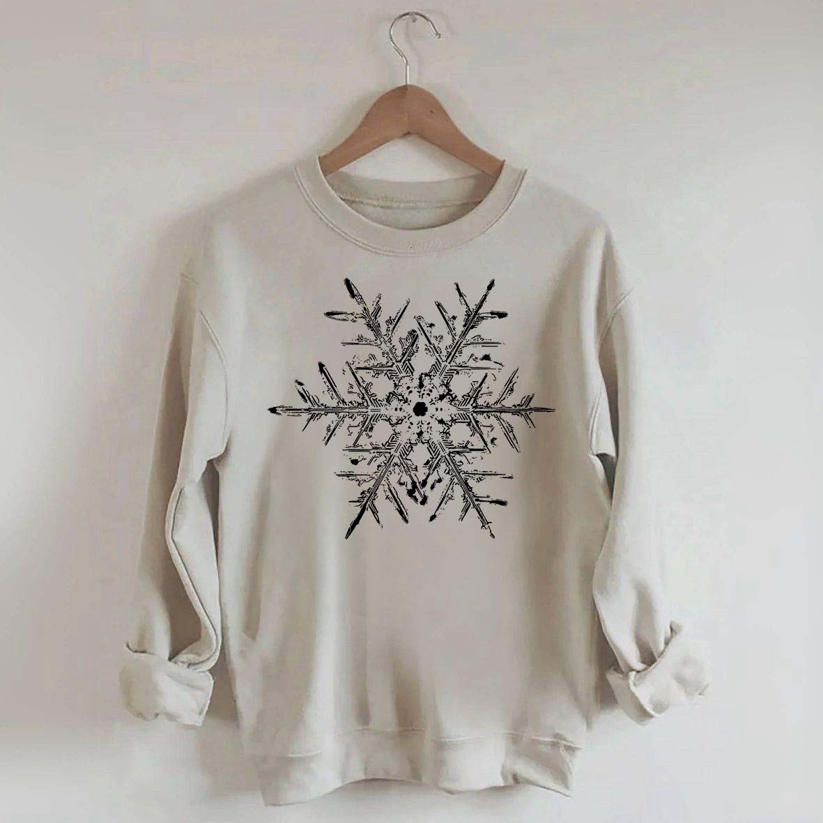 Minimalist Vintage Snowflake Sweatshirt