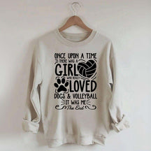 A Girl Who Really Loved Dogs and Volleyball Sweatshirt