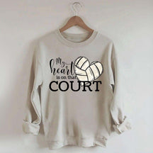 My Heart is on That Court Volleyball Sweatshirt