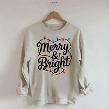 Merry & Bright Holiday Christmas Sweatshirt