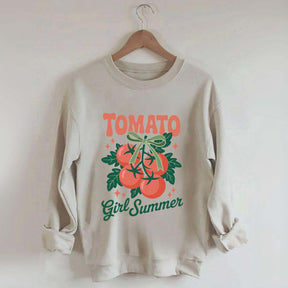 Fresh Garden Vegetable Tomato Girl Swwatshirt