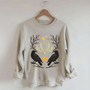 Ostara Raven Pagan Spring Equinox Sweatshirt