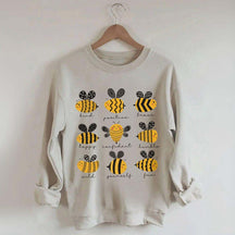 Cute Bee Positivity Teacher Sweatshirt
