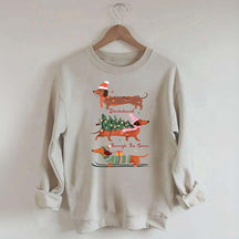 Funny Dachshund Through the Snow Sweatshirt