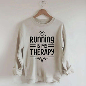 Running Is My Therapy Lover Sweatshirt