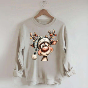 Retro Reindeer Merry Christmas Sweatshirt
