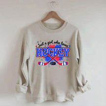 Cozy Gildan Hockey Girl Sweatshirt