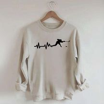 Ice Hockey Player Heartbeat Sweatshirt