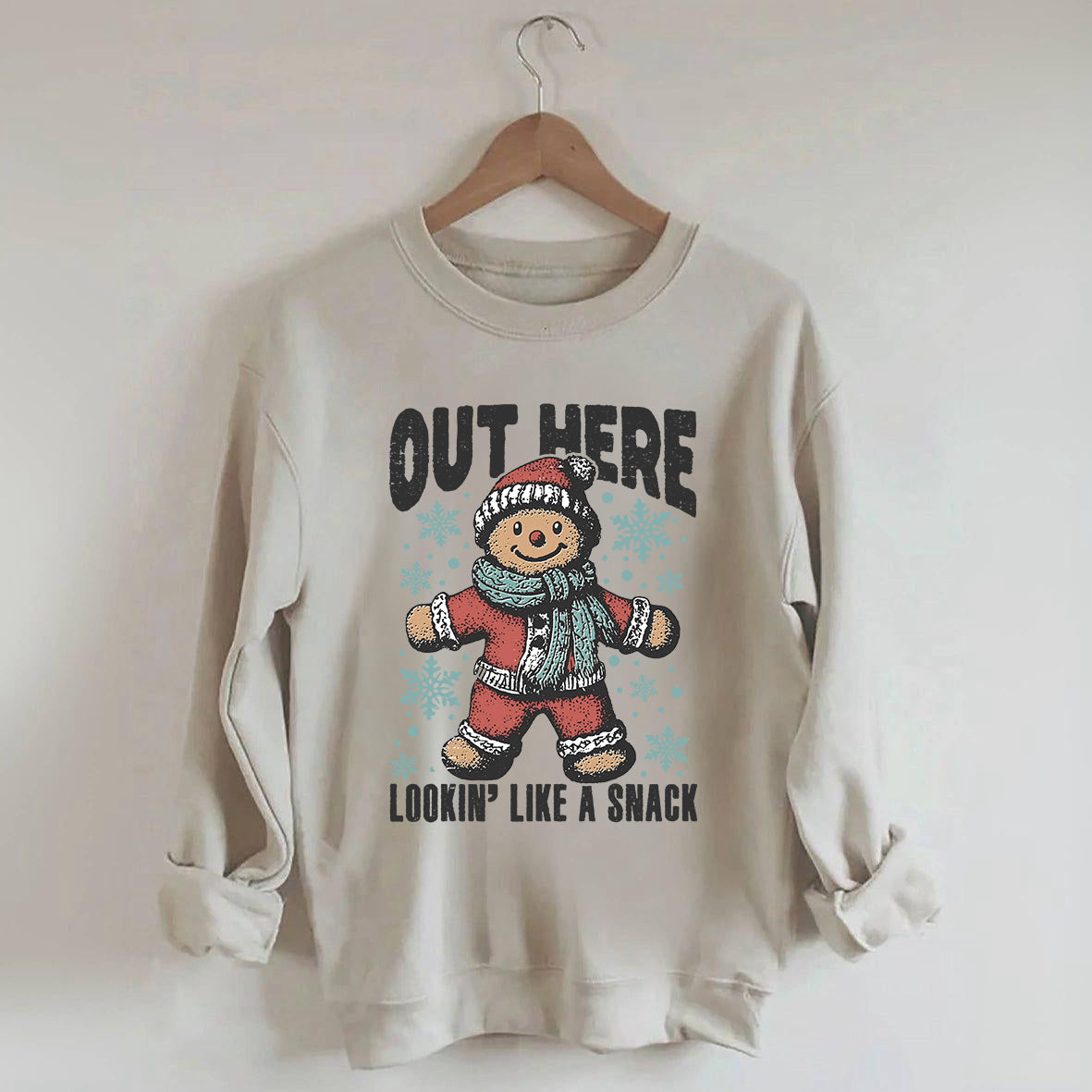 Funny Christmas  Cute Gingerbread Sweatshirt