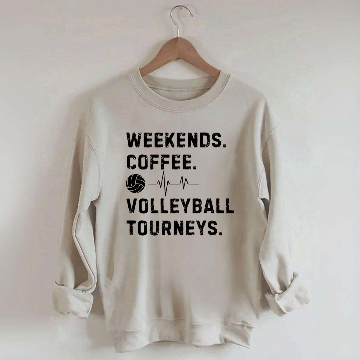 Weekends Coffee Volleyball Players Sweatshirt