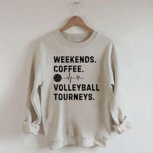 Weekends Coffee Volleyball Players Sweatshirt