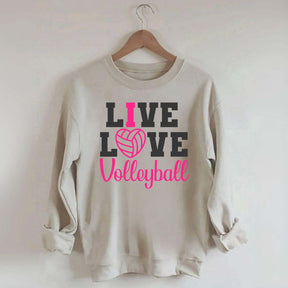 Live Love Volleyball Pink Sweatshirt