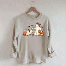 Pumpkin Ghost Dog Halloween Sweatshirt