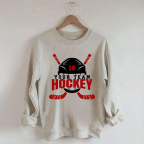 Custom Hockey Name Graphic Sweatshirt