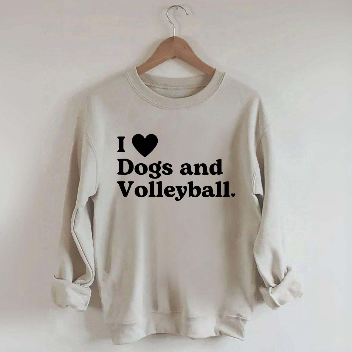 I Love Dogs and Volleyball Sweatshirt