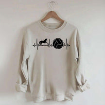 Funny Horse Volleyball Heartbeat Sweatshirt