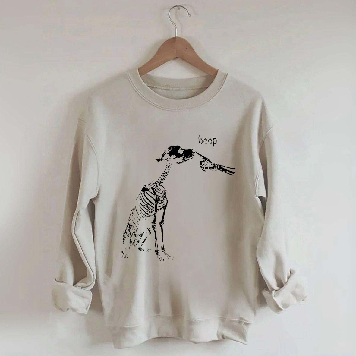 Dog Skeleton Boop Halloween Sweatshirt