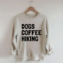 Dogs Coffee Hiking Sweatshirt