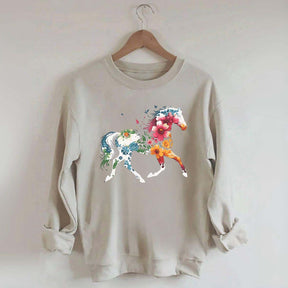 Floral Horse Wildflower Sweatshirt