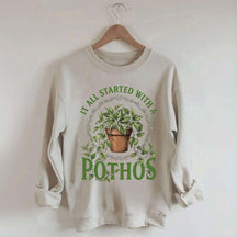 Cute Indoor Plant Pothos Sweatshirt