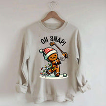 Oh Snap Gingerbreadman Golfer Sweatshirt