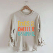 Dogs Coffee Camping Naturel Lover Sweatshirt