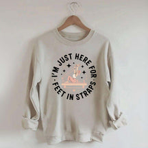 Feet In Straps Pilates Happy Hour Sweatshirt