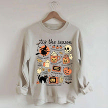 Vintage Women's Pumpkin Witch Graphic Sweatshirt