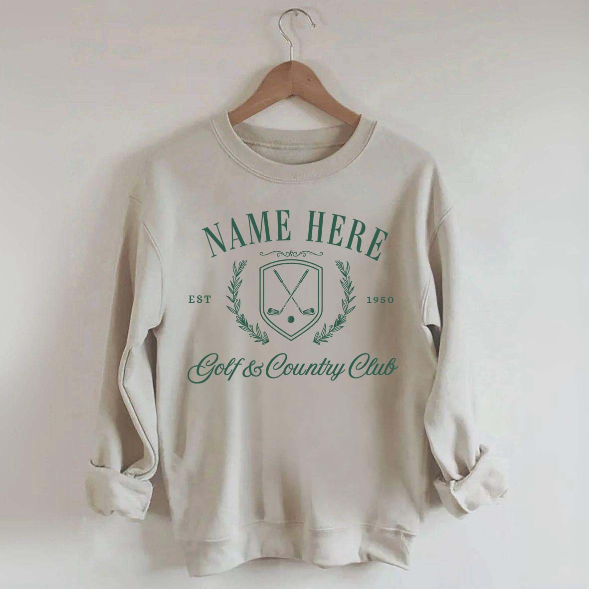 Personalized Country Club Name And Year Golf  Sweatshirt