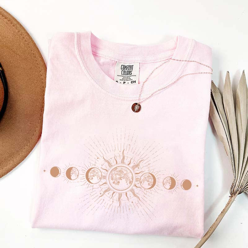 Celestial Comfort Colors Moon T-Shirt
