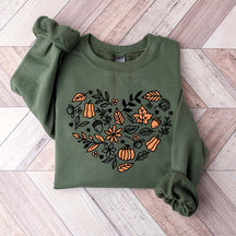 Vintage Pumpkin Cottagecore Fall Sweatshirt