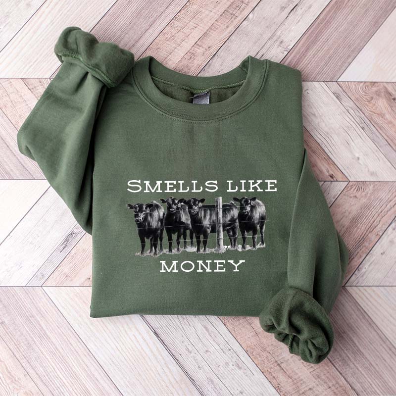 Smells Like Cattle Western Cow Sweatshirt