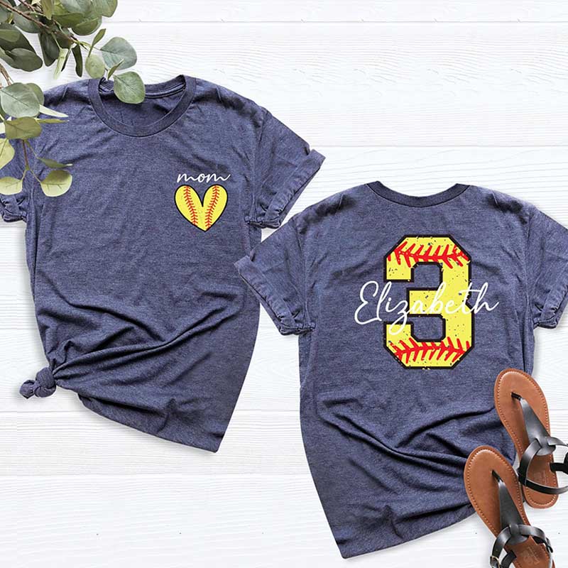 Personalized Softball Name Number T-Shirt