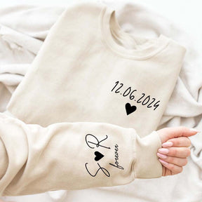 Personalized Date Initials Anniversaries Sweatshirt