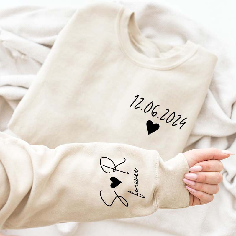 Personalized Date Initials Anniversaries Sweatshirt