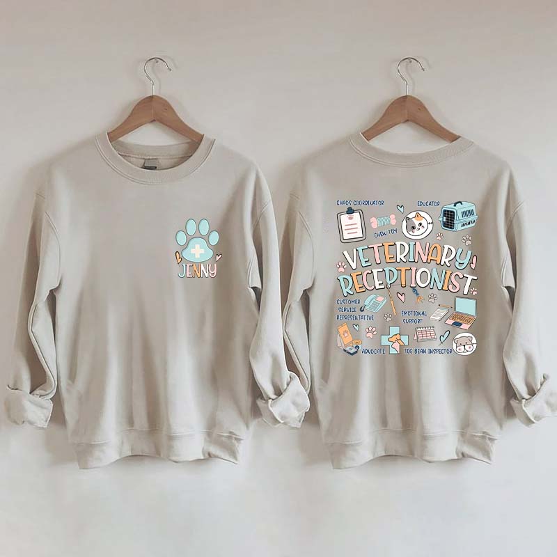 Custom Veterinary Receptionist Sweatshirt
