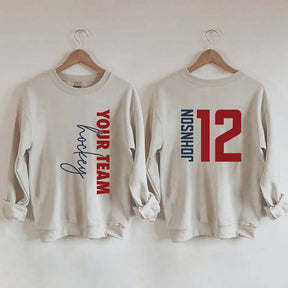 Custom Hockey  Name and Number Sweatshirt