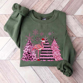 Flamingo Christmas Tree Sweatshirt