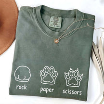 Rock Paper Scissors Paw Dog Mom T-Shirt