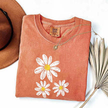 Boho Floral Comfort Colors Daisy T-Shirt
