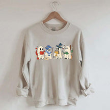 Halloween Ghosts Reading Book Sweatshirt