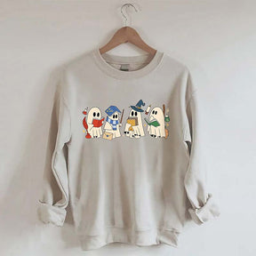 Halloween Ghosts Reading Book Sweatshirt