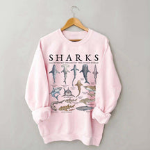 Vintage Shark Species Sweatshirt