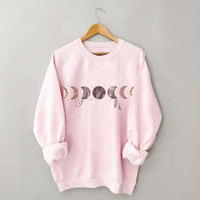 Boho Celestial Witchy Moon Phases Sweatshirt