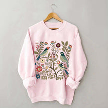 Cottagecore Birds and Flowers  Sweatshirt