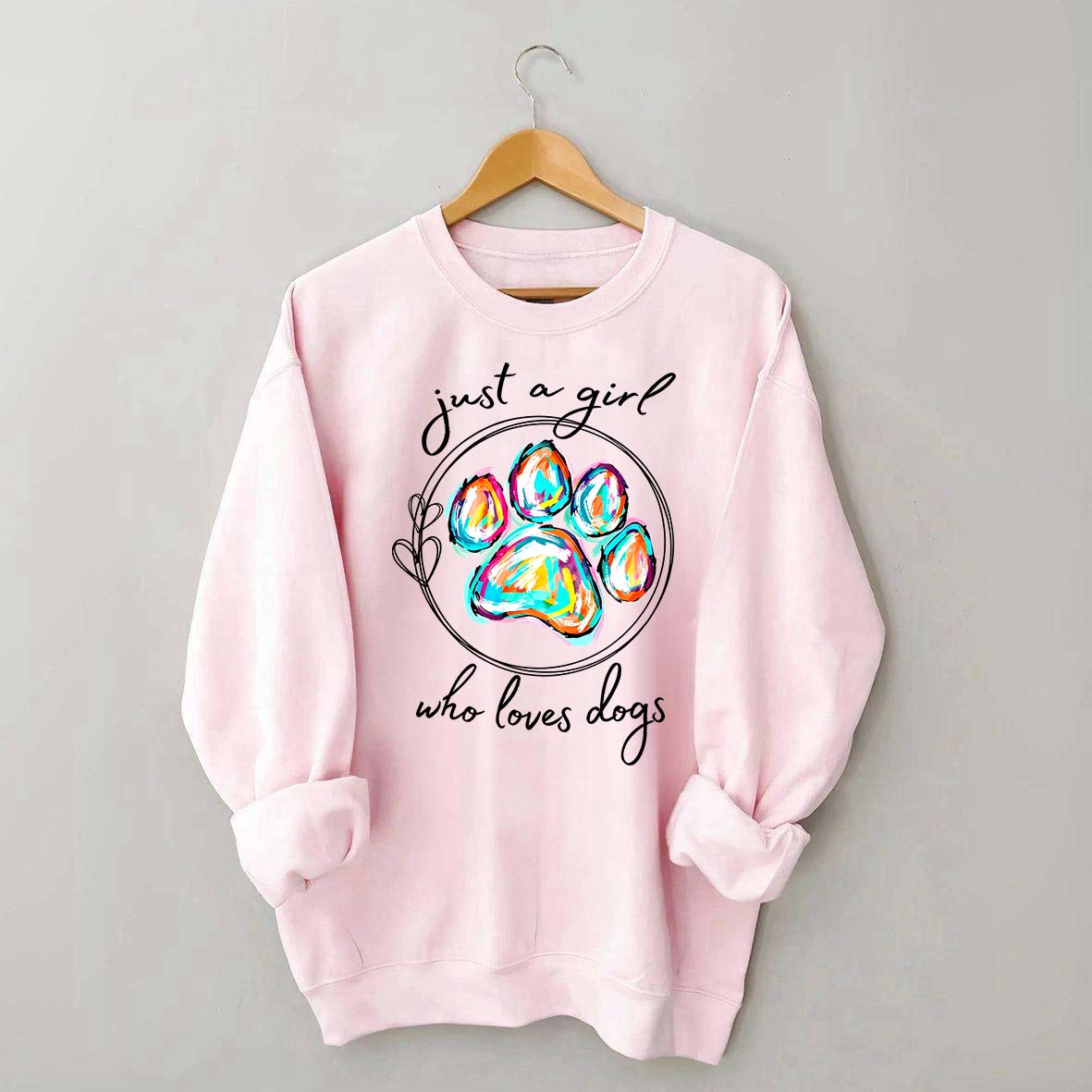Just a Girl Who Loves Dogs  Animal Lover Sweatshirt