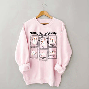 Funny Pain Scale Medical Holiday Sweatshirt
