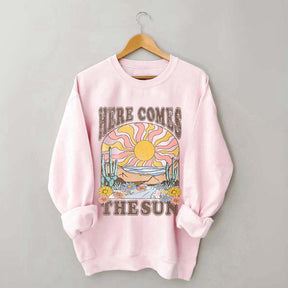 Here Comes The Sun Retro Desert Sweatshirt