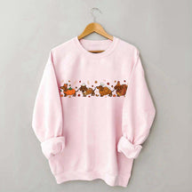 Cute Wiener Dog Turkey Costume Halloween Sweatshirt